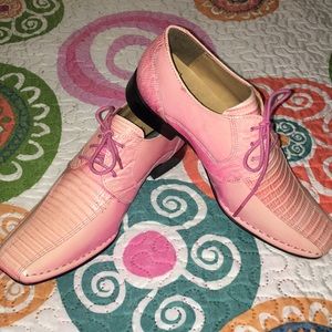 Fushia Lizard Leather Shoes